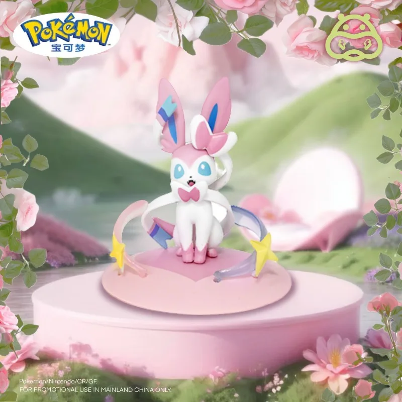 BANDAI Pokemon Anime Koga Ninja Rana caja ciega Geng Gui Pokemon coche de escritorio en adornos Hada llama conejo regalo de cumpleaños