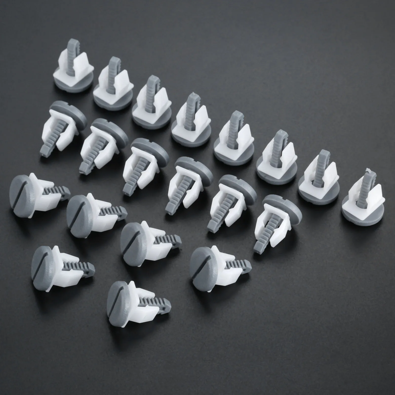 20Pcs Auto Plastic Fastener Clips Door Plate Fixed Clip Cover 6.9x13.5mm Hole for BMW Volvo Mercedes Benz Universal Car-Styling