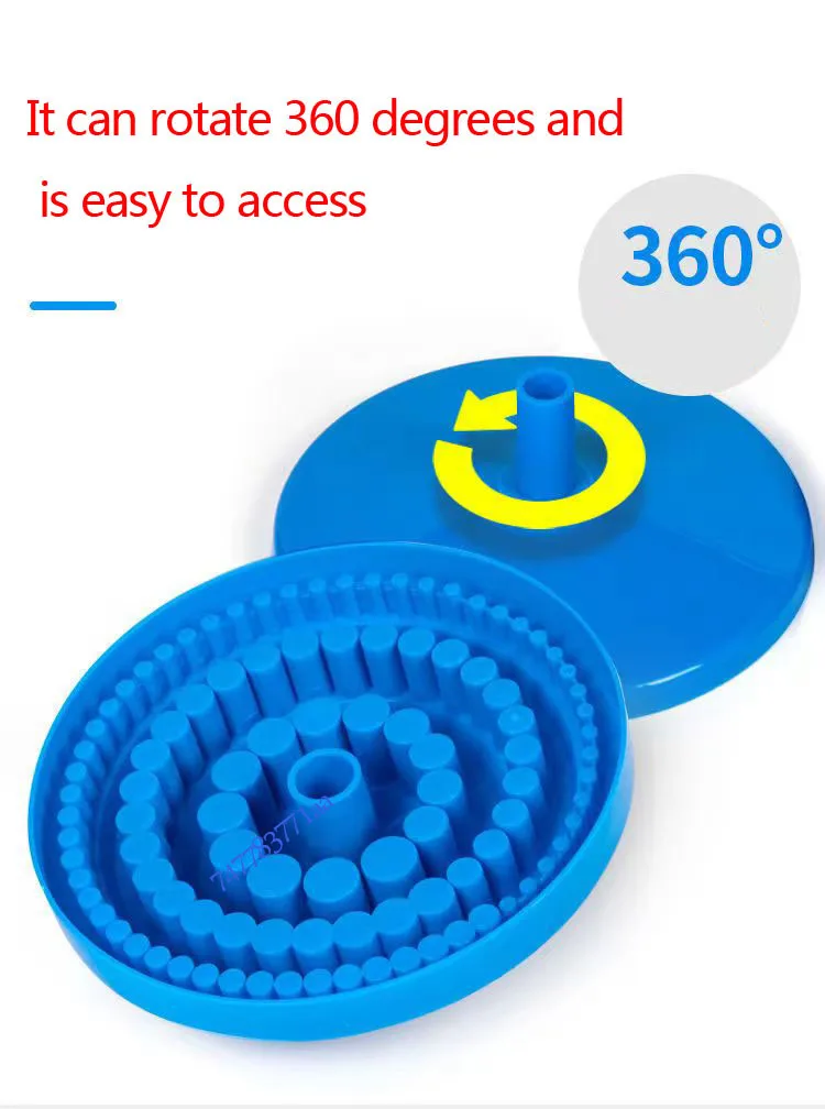 Round Shape Plastic Drill Bit Storage Case Drill Bits Empty Storage Box Stand Blue Hole Bore Organizer Manicure Accessories