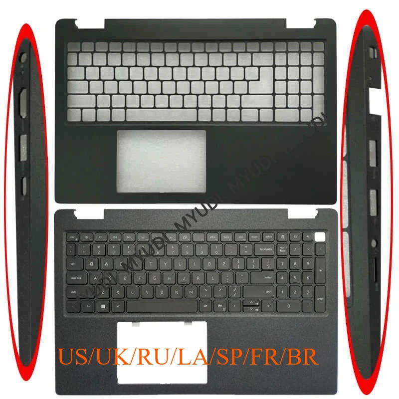 0DJP76 nuevo teclado ruso/estadounidense/latino/español/Brasil para DELL Latitude 3520 E3520 teclado de ordenador portátil cubierta superior con reposamanos