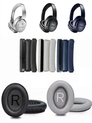 Almohadillas de cuero de repuesto para auriculares Bose QuietComfort QC15, QC2, QC25, AE2, AE2i, diadema, funda de orejera suave