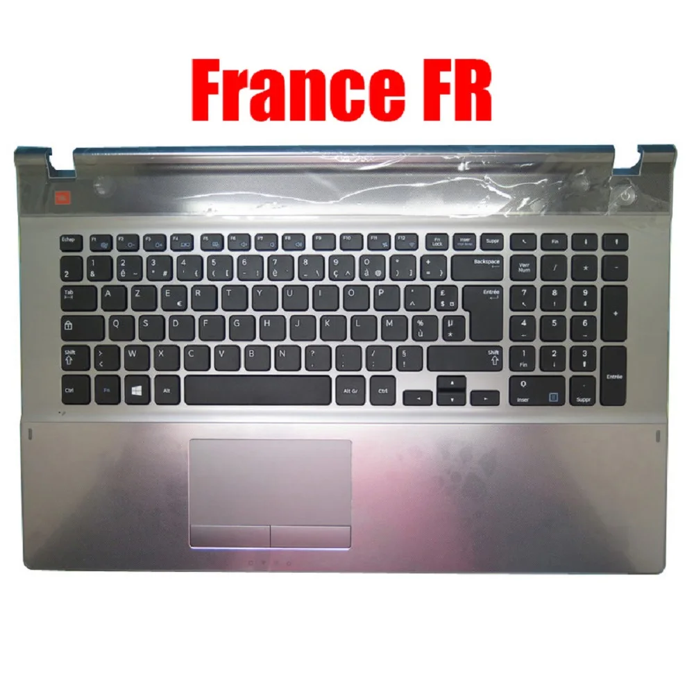 Reposamanos y teclado para ordenador portátil Samsung NP550P7C 550P7C Canadá CA Francia FR Turquía TR BA75-03790J BA59-03304J con panel táctil nuevo