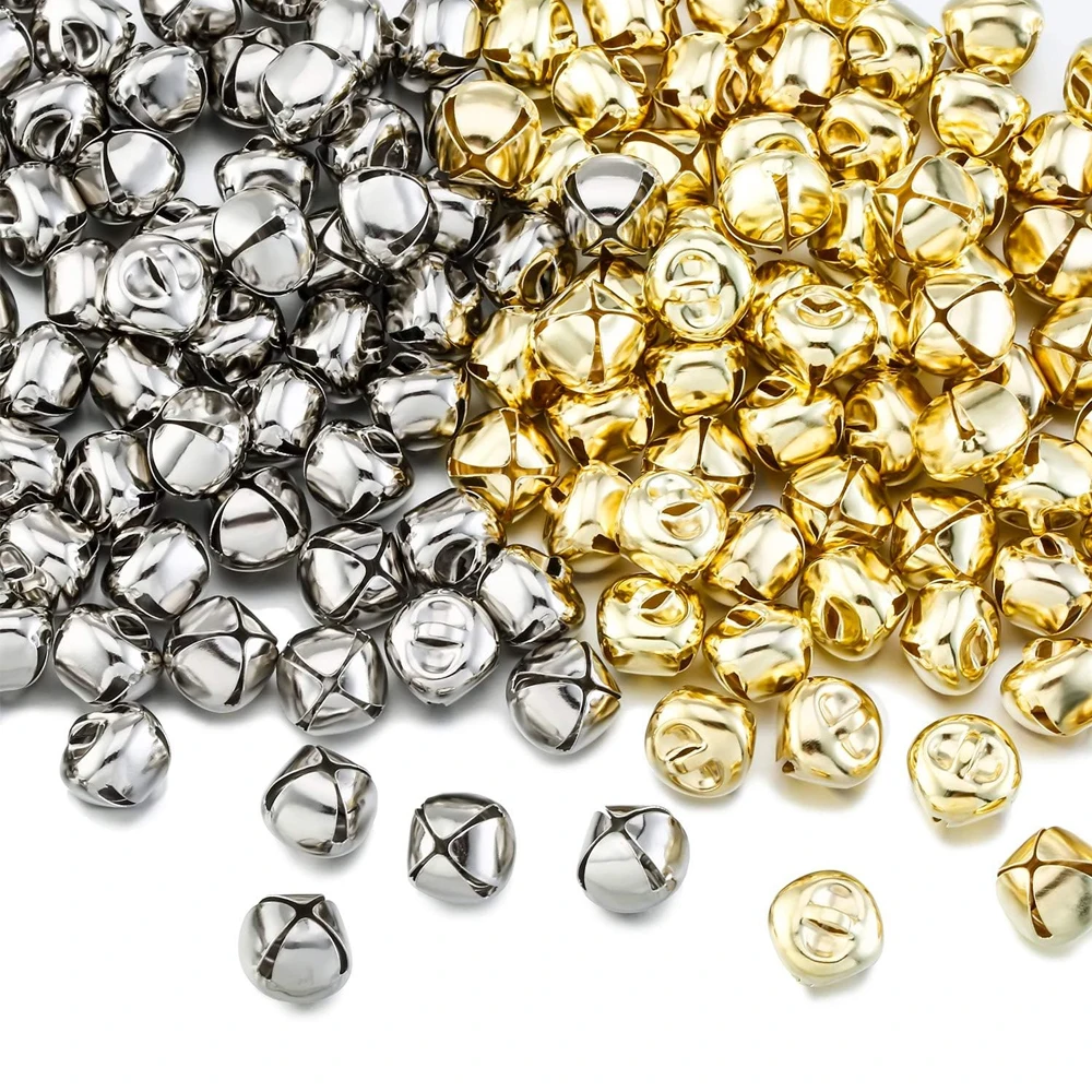 

100Pcs Christmas Jingle Bells 12/15/20/25mm Bell Craft DIY Bells Xmas Tree Hanging Ornament for 2025 Navidad Party Decoration