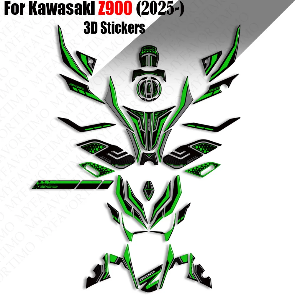 Z 900 Motorcycle Stickers For kawasaki Z900 SE Motorcycle Accessories Tank Pad Protector 3D Waterproof Decals 2025 2026