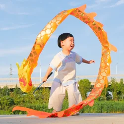 Dragon Dance Ribbon Fitness Throwing Dragon Body Props Children's Square Playing Dragons Bamboo Dragon Performance Sports