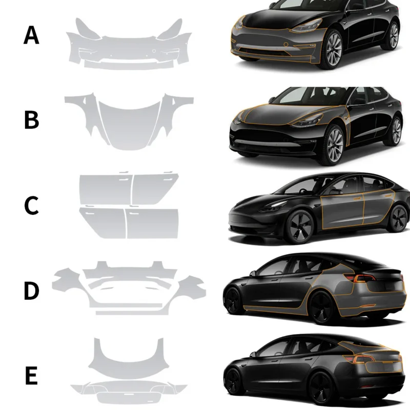 

Защитная пленка для краски для Tesla Model 3 2020-2023 6,5 Толстая предварительно вырезанная Автомобильная прозрачная ТПУ PPF комплект прозрачная наклейка автомобильное украшение