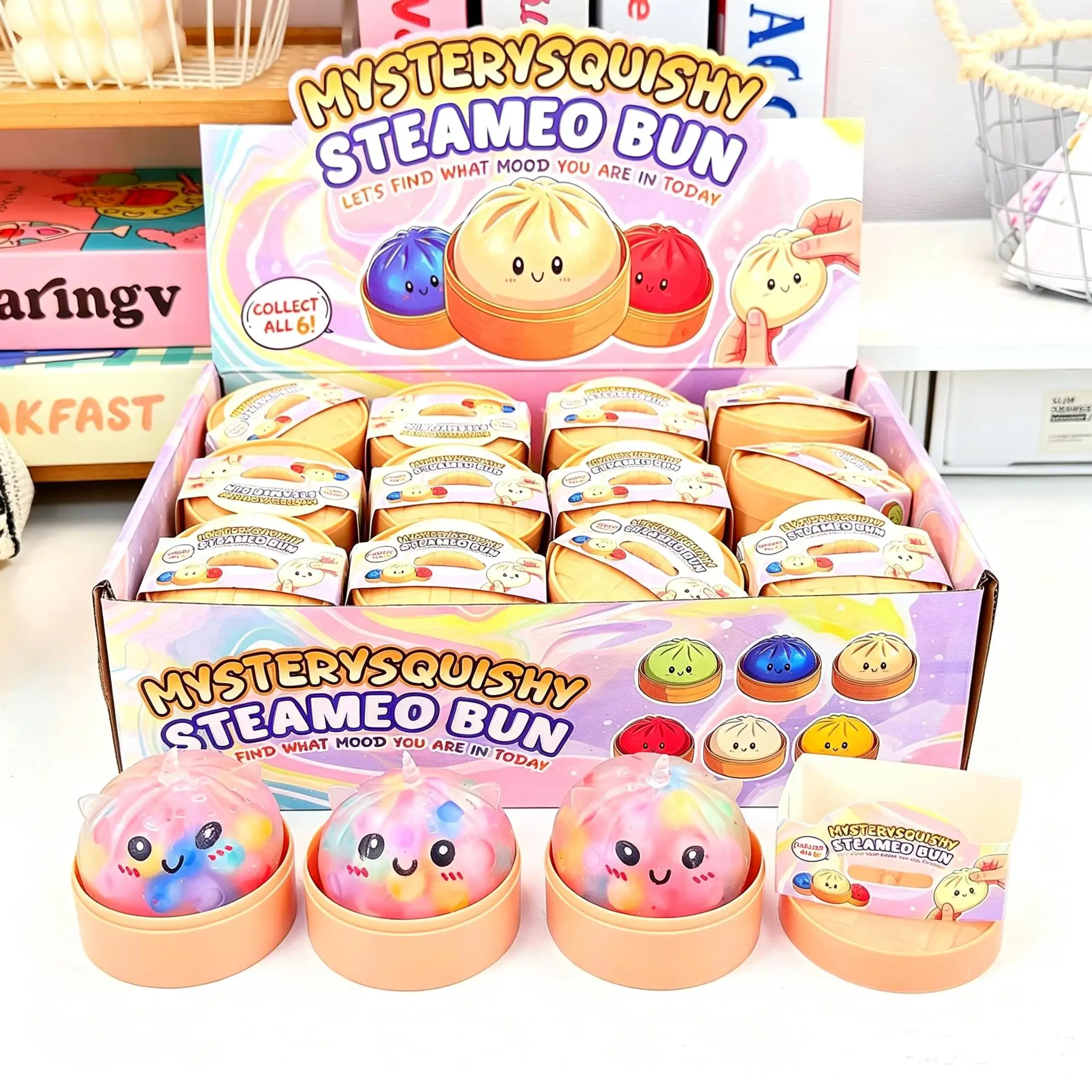 24pcs-box-full-case-55cm-unicorn-water-bead-stuffed-baozi-squishy-slow-rising-cute-steamer-bun-stress-reliever-fidget-gift