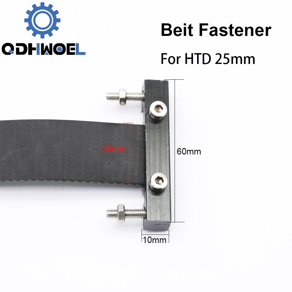 QDHWOEL E-series Belt Fastener For Width 25mm Open-Ended Timing Belt Transmission For X/Y Axis Hardware Tools Machine Parts