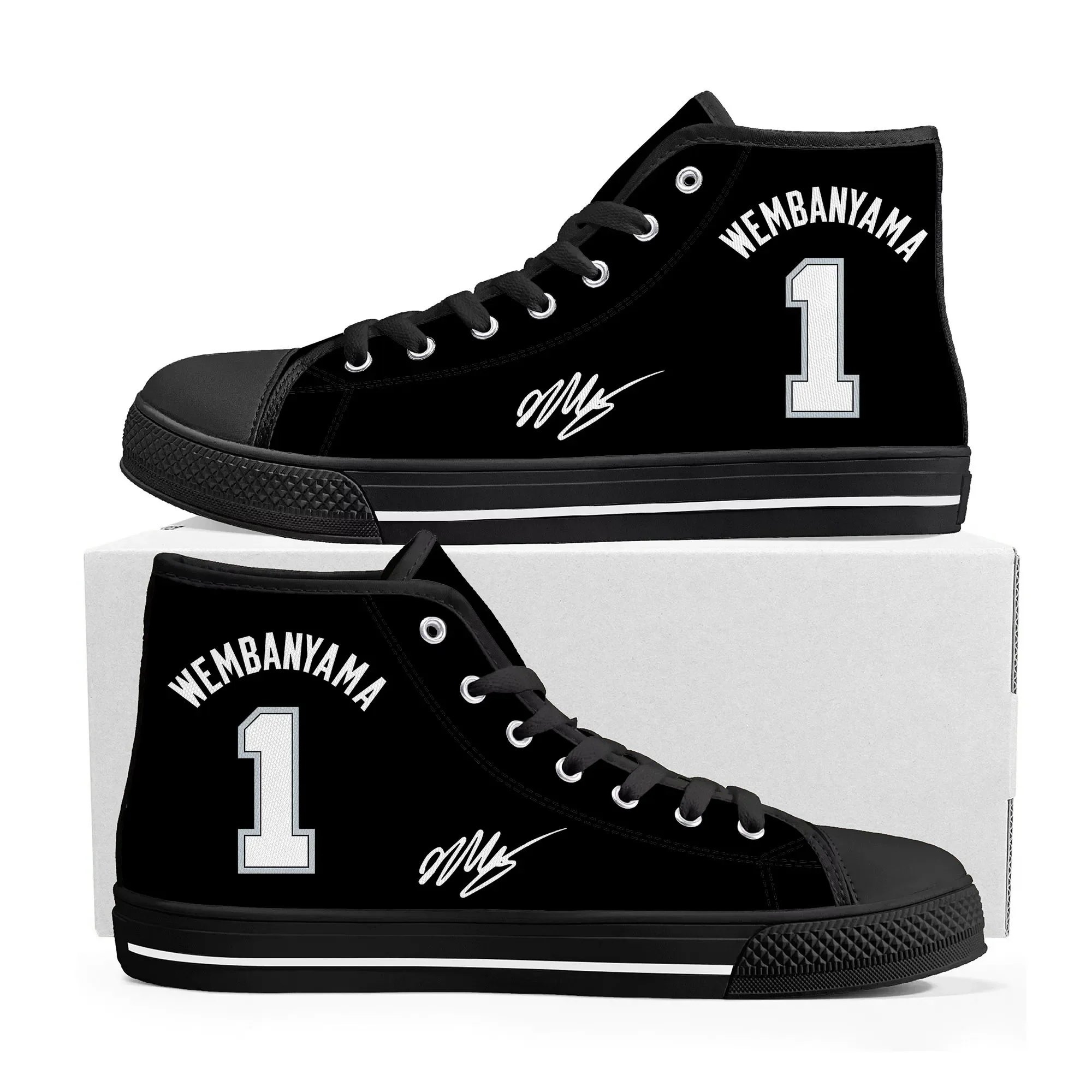 

San Antonio basketball High Top Sneakers Mens Womens Teenager High Quality Wembanyama No 1 Canvas Sneaker Shoe Custom Shoes