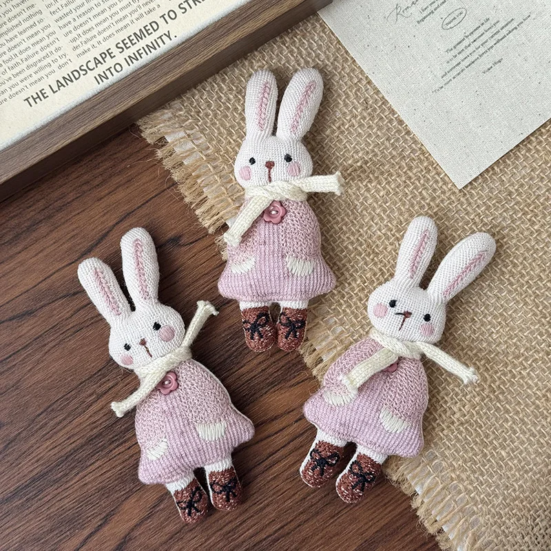 【1pair】cute accessories rabbit knitting y2k accessories clothes accessories brooch pin novelties trendy brooch 2026 funny pins