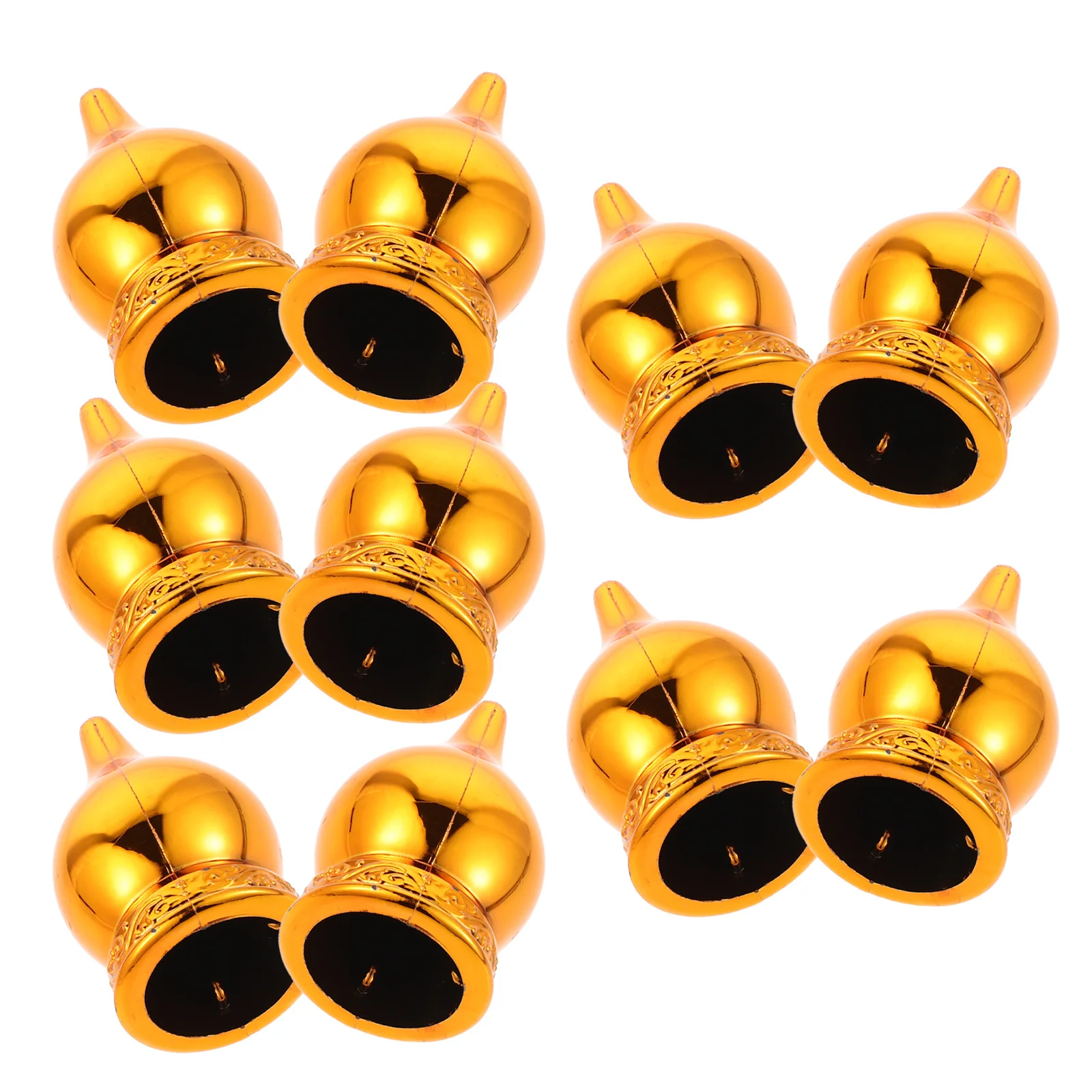 

10pcs Gold Pole Finial Reusable Topper For Garden House Flagpole Replacement Pennants Decor, Flagpole Topper