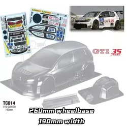 1/10 PC RC powłoki ciała Golf GTI 35 WRC rajd 190mm szerokość abażur przezroczysta powłoka ciała dla turinga Dirft mst yokomo hpi hsp