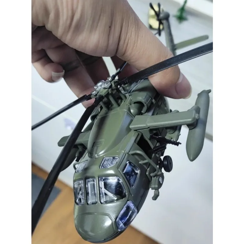 طائرة طائرة سبيكة نموذج كلاسيكي إلكتروني الصوت والضوء هوك هليكوبتر عسكرية سلاح الجو مروحة عسكرية جمع لعبة مجسمة #1
