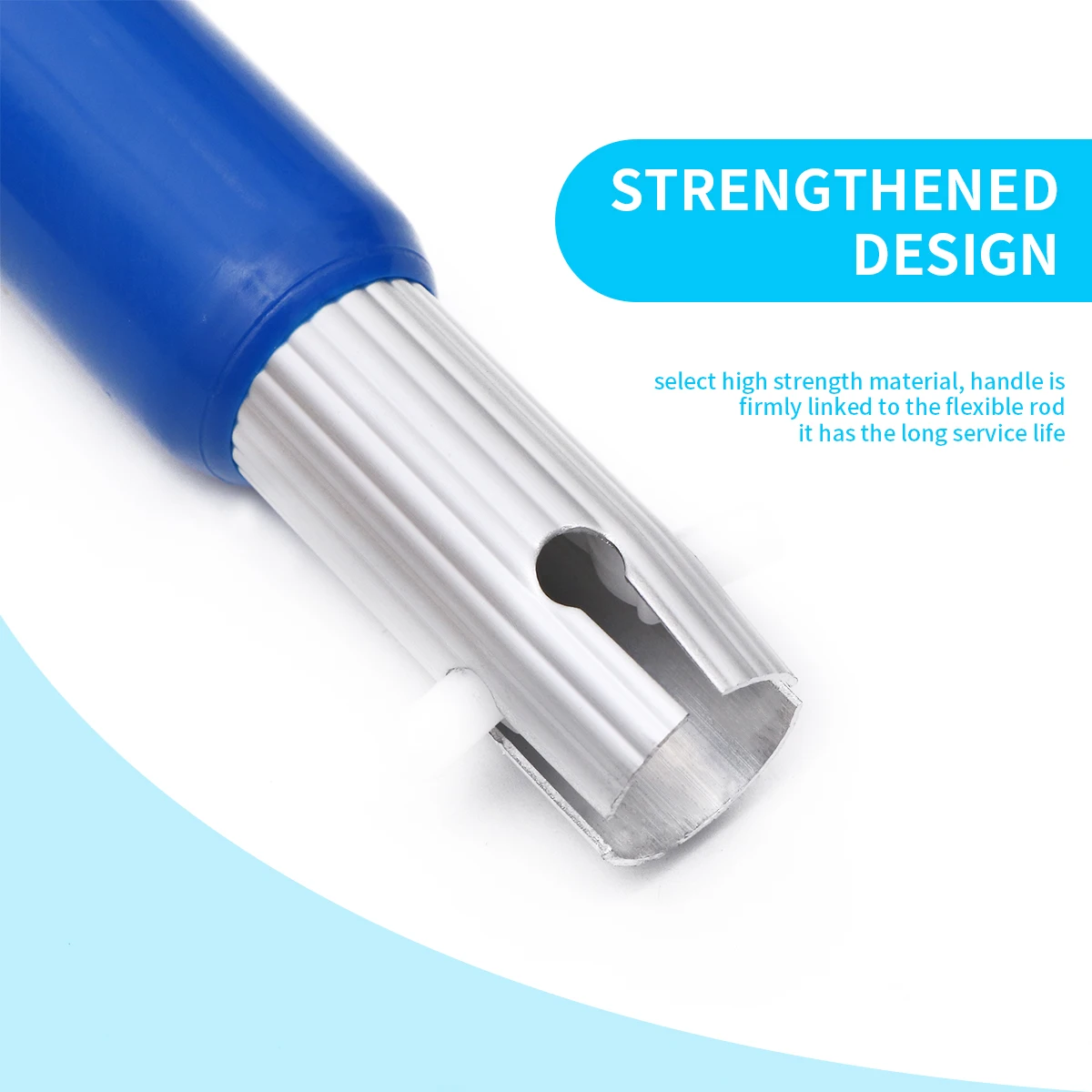 

1 Pc Leaf Rake Mesh Frame Net Skimmer Cleaner Swimming Pool Tool with Expansion Rod for Cleaning Swimming Pool (Blue)