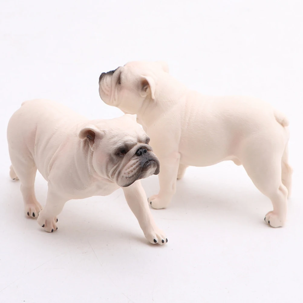 

Solid Animal Ornaments Simulation Cuddly Puppy Toy Doberman Bulldog Figurine Realistic Texture Home Office Decoration
