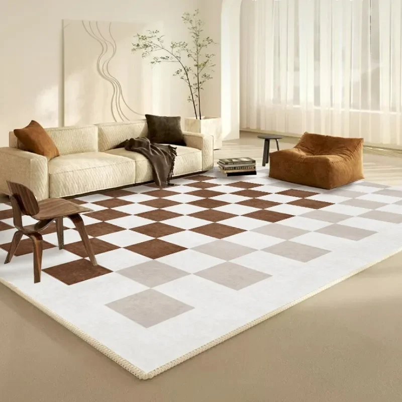 

Checkerboard Living Room Oversized Carpets Plaid Bedroom Carpet Geometric Home Decoration Rug Minimalist Design Art Rugs Tapete