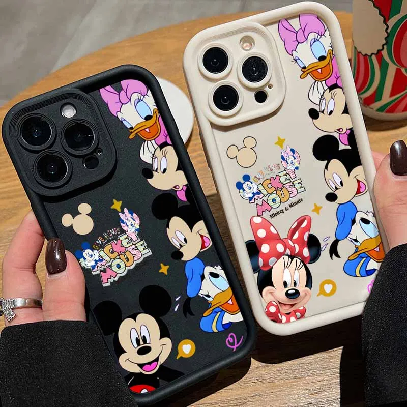 Casing HP Disney Mickey Mouse Untuk Apple iPhone 17 17Air 16 16E 15 14 13 12 Mini 11 Pro Max Motif Tangga Mata