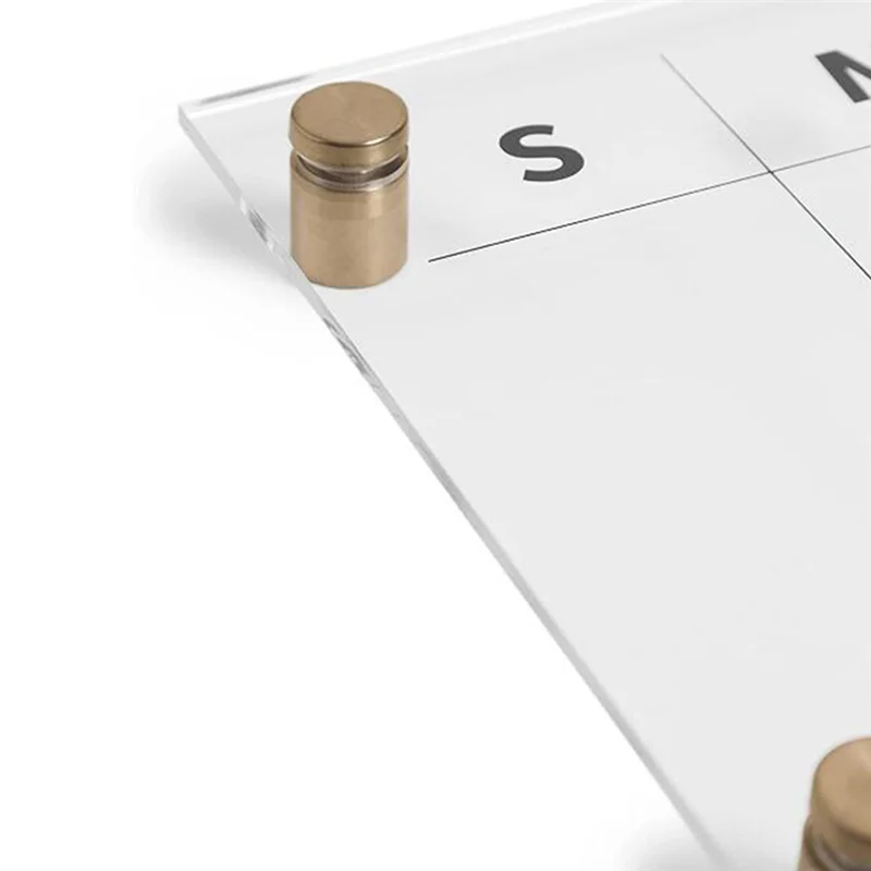 2 قطعة مسح مبللة المغناطيسي مجلس للثلاجة التقويم للثلاجة ملاحظة مجلس ممحاة قابلة لإعادة الاستخدام الاكريليك واضح 40X30cm