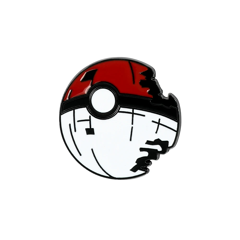 1 Pc Creativity Adventure Anime Brooch Personality Poké Ball​​ Enamel Pin Metal Badge Jewelry Clothing Backpack Accessories Gift