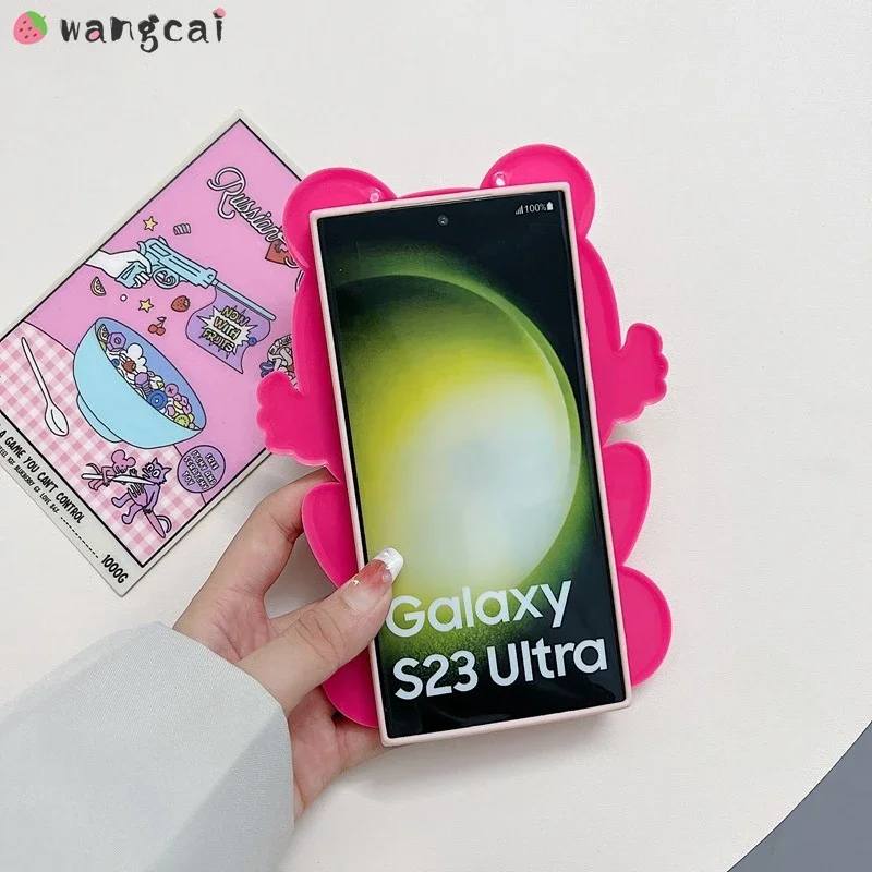 Dla Realme 11 4G 11 11 11x5G GT5 Narzo N53 C53 C51 OPPO A79 A38 A18 A58 A78 Reno 10 Pro okulary przeciwsłoneczne smoczek niedźwiedź pokrywa