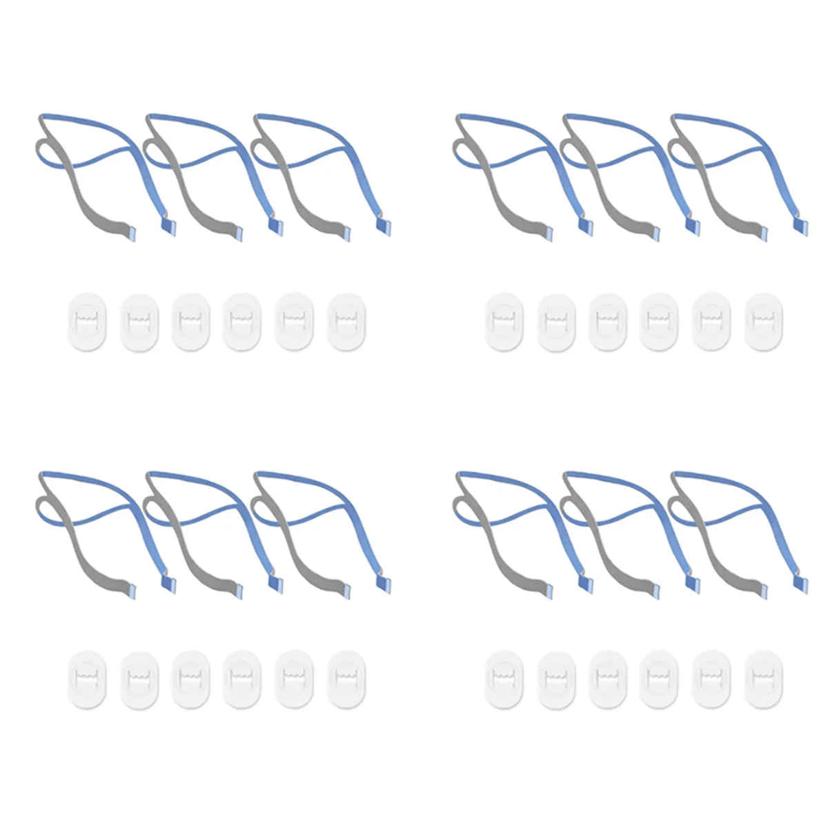 

ABNP 12PCS Replacement Headgear for P10 Nasal Pillow CPAP Mask Straps with 6 Adjustment Clips