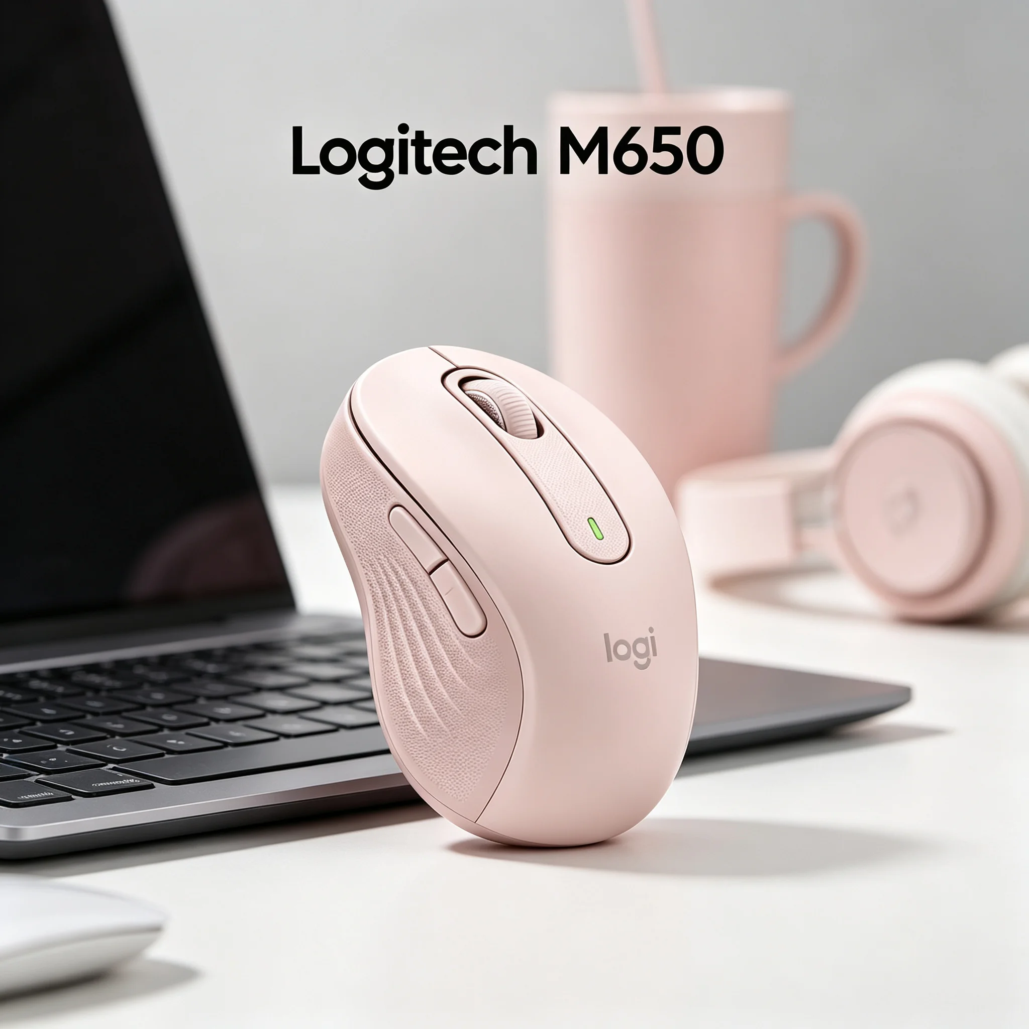Logitech Signature M650 SilentTouch Office Wireless Mouse Reduce 90% Click Noise Ergonomic Shape For Small Medium Hands Recycled