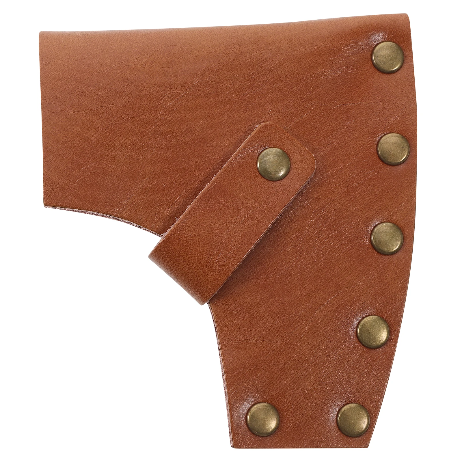 Funda de hacha duradera de grano completo protege los bordes cinturón llevar reemplazo cabeza de hacha regalos de Camping herramientas H