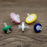 25 unids/lote 13mm/25mm (apertura 0,22/0,45/0,8um) filtro de jeringa desechable filtro de aguja con membrana de filtro de NYLON/PES/BT/PTFE