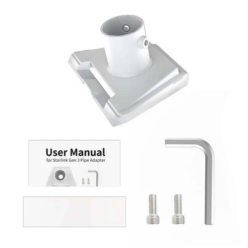 Adaptador de tubo para Starlink Gen 3, tubo redondo, adaptador de plástico de alto impacto, montaje en poste para placa Starlink V3, accesorios de montaje en techo