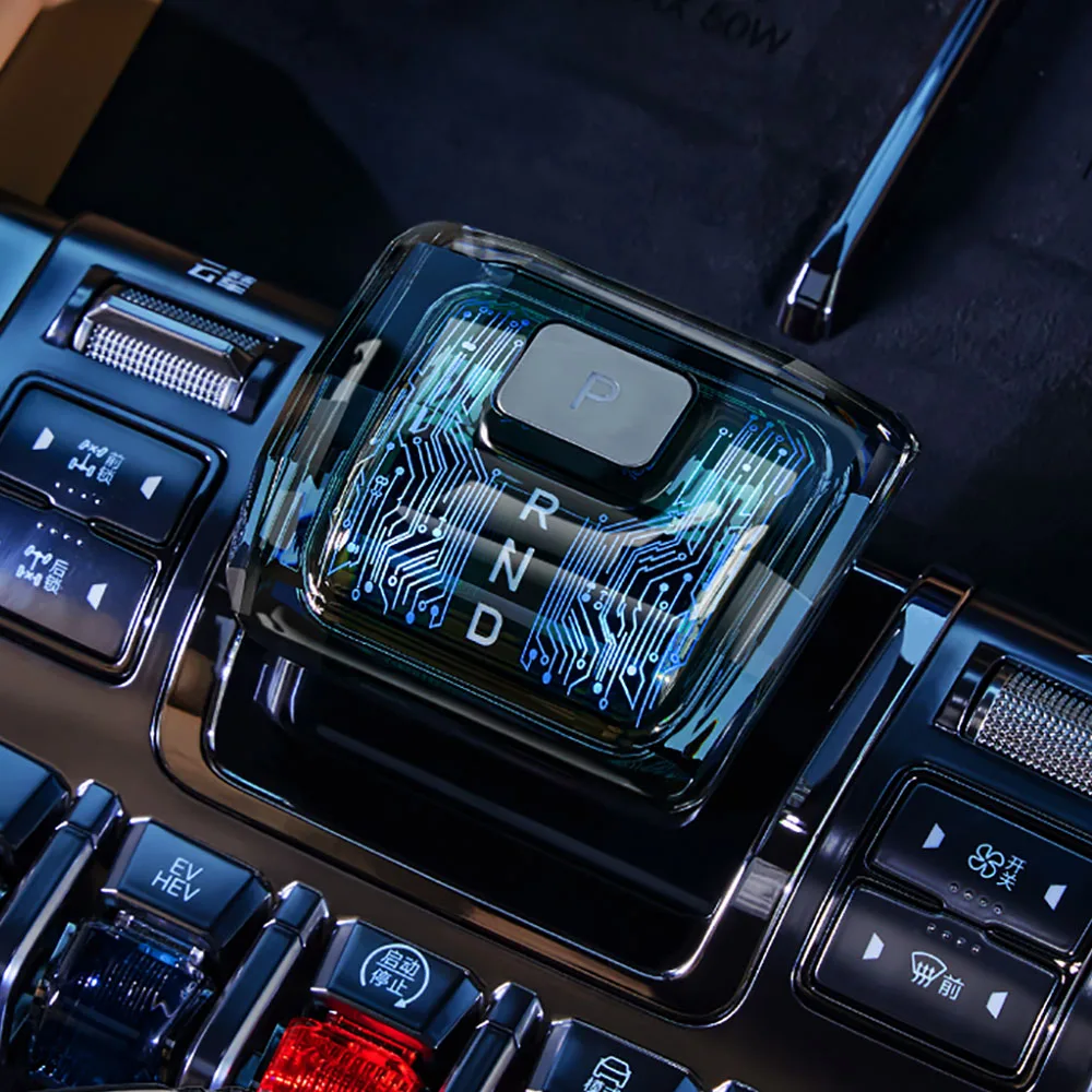 سيارة كريستال والعتاد التحول الخيال العلمي مضيئة والعتاد التحول وحدة التحكم المركزية تعديل الملحقات ل BYD المعادلة ليوبارد 5 2023-2025