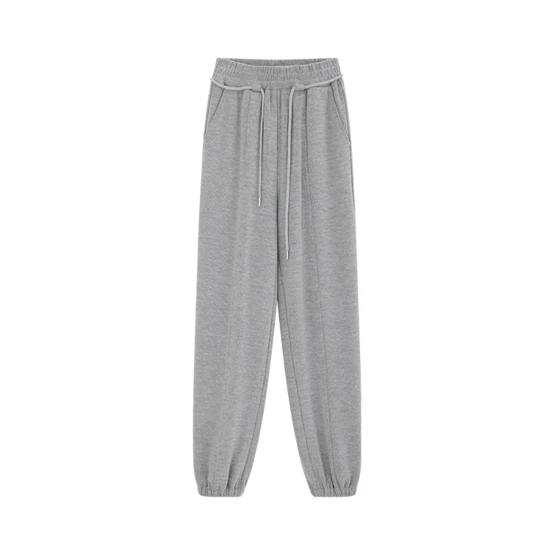 Thick Fleece Sweatpants for Women High Waist Loose Jogger Pants Warm Windproof Elastic Cuffed Trousers Winter Casual Outfit