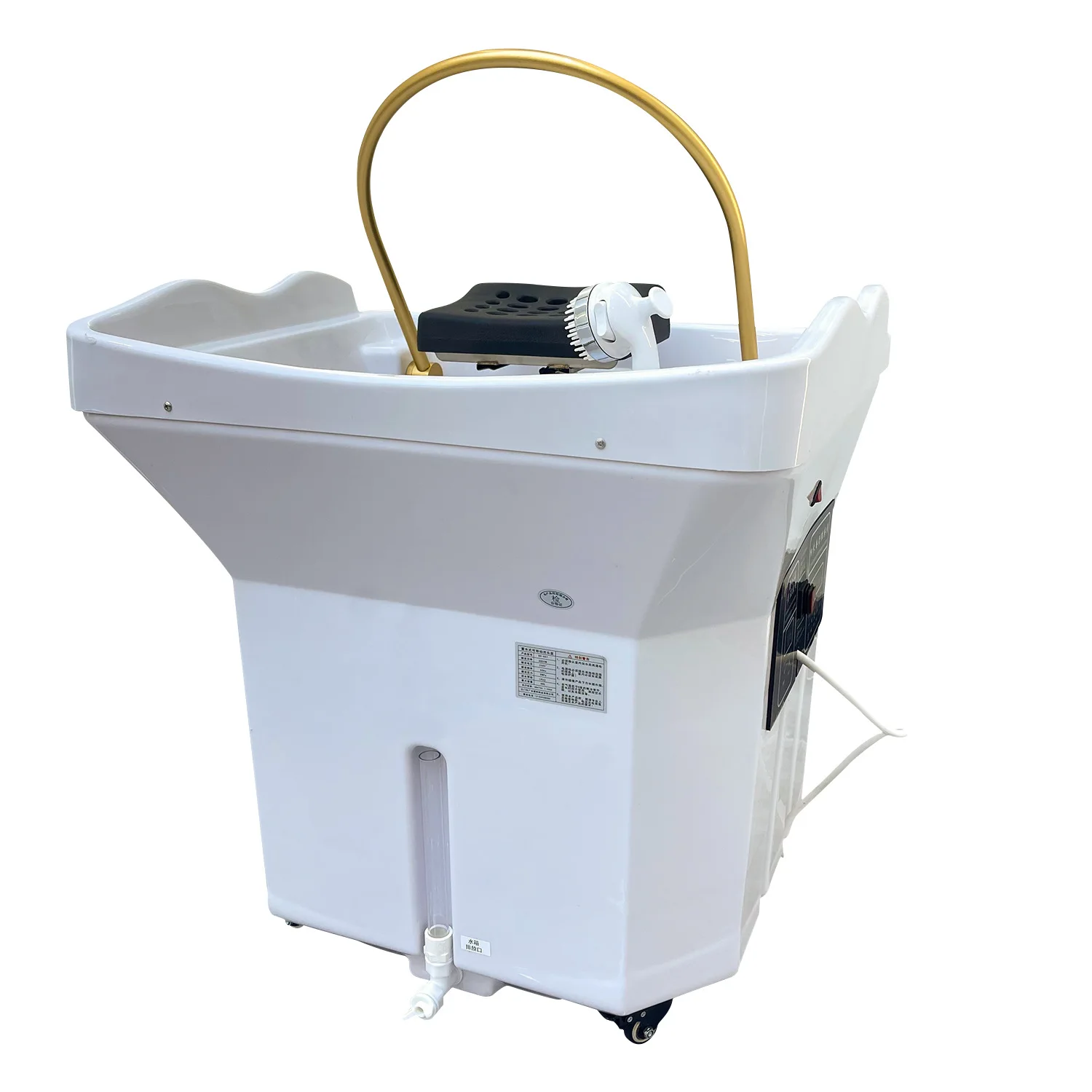 

New Design Portable Adjustable Hair Wash Salon Furniture Shampoo Basin for Hospital Barbershop Beauty Shop With Water Tank