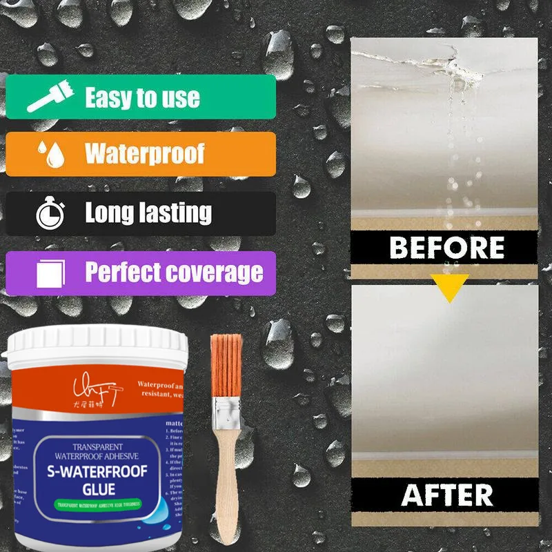 Invisible Waterproof Agent Kitchen exterior transparent wearresistant roof waterproofing adhesive Bathroom Repair Tools