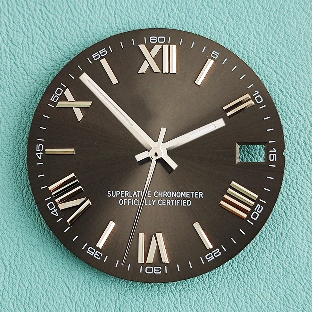 

28.5mm NH35 dial single date dial green night light without logo suitable for NH35 NH36 NH34 movement watch accessories