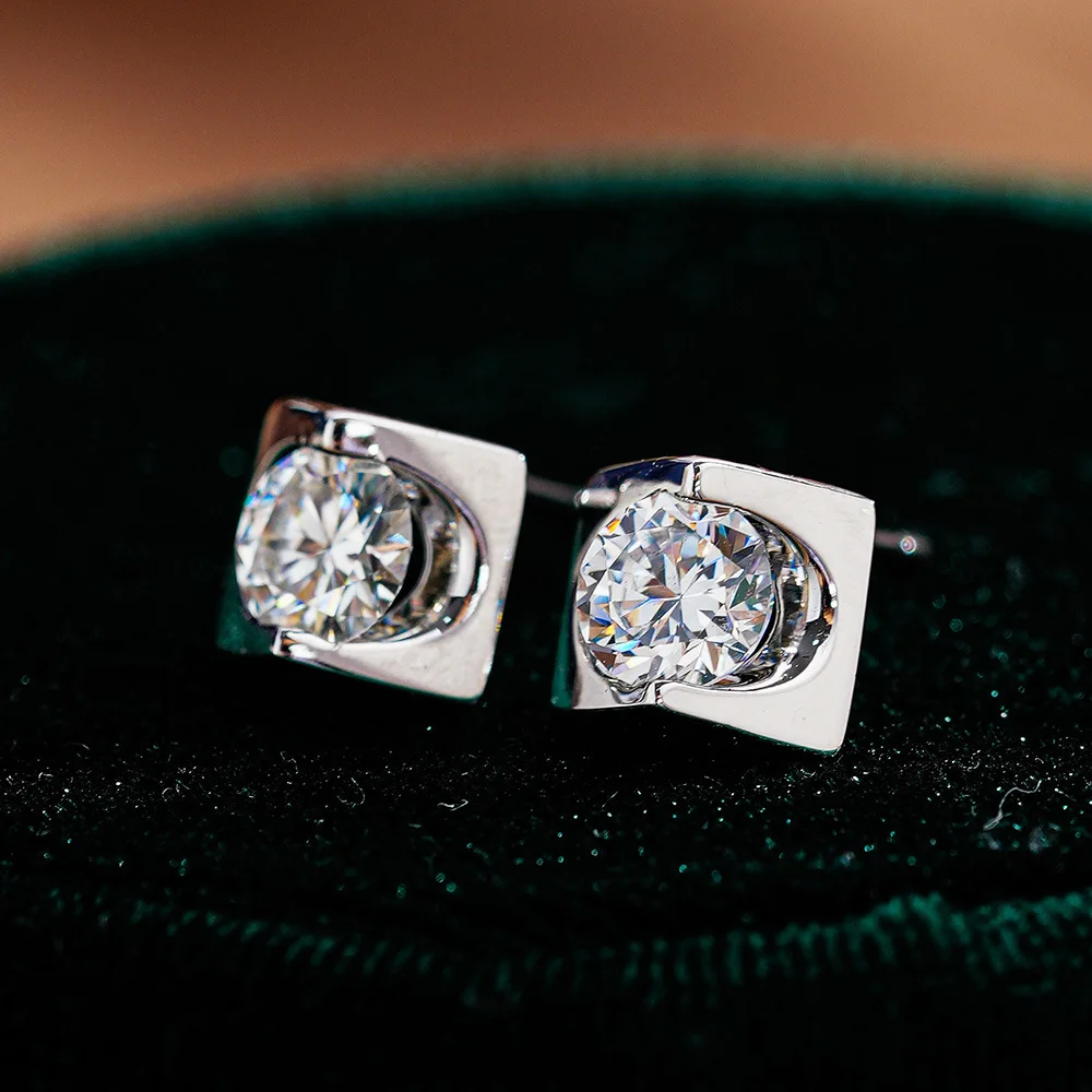 

Серьги с муассанитом, комплект из 18-каратного золота с классическими серьгами из муассанита в форме сердца, модные платиновые серьги с бриллиантами PT950