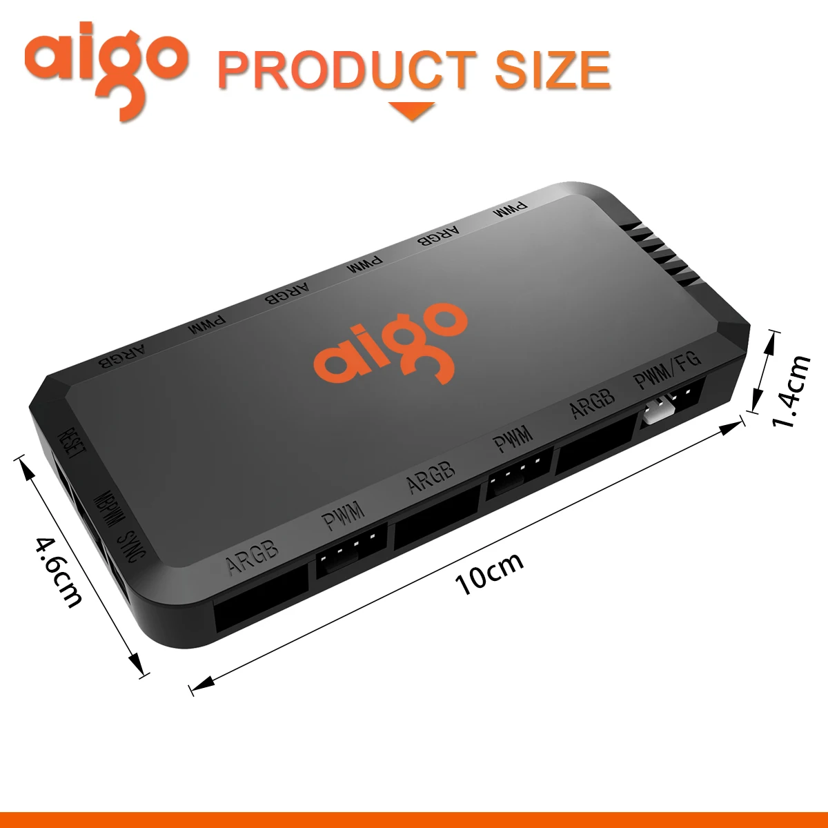 Aigo APC1 4Pin PWM 6 ARGB Ports 3Pin 5v Geschwindigkeit Controller Universal Computer Regler PC Gehäuse Lüfter Hub Fernbedienung