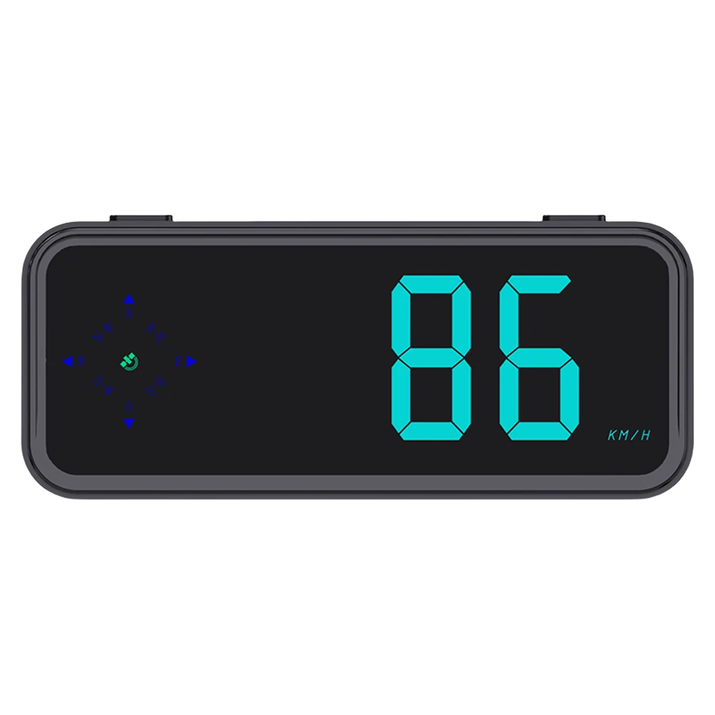 جهاز عرض سرعة الزجاج الأمامي للسيارة مع بوصلة شاشة LED ملونة سرعة MPH KMH متر ملحقات إلكترونيات السيارة #6
