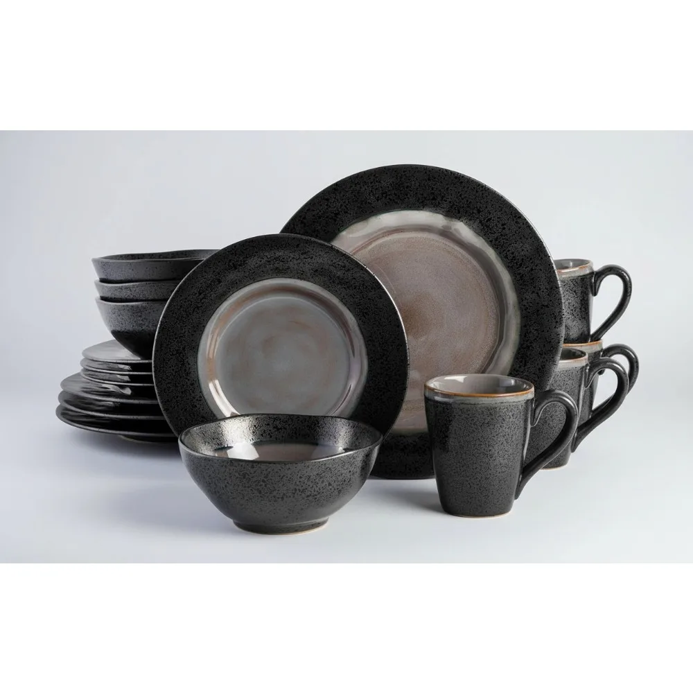 

Game of Thrones Dragonstone 16-Piece Dinnerware Set, Grey Stoneware, Dishwasher Safe, Service for 4