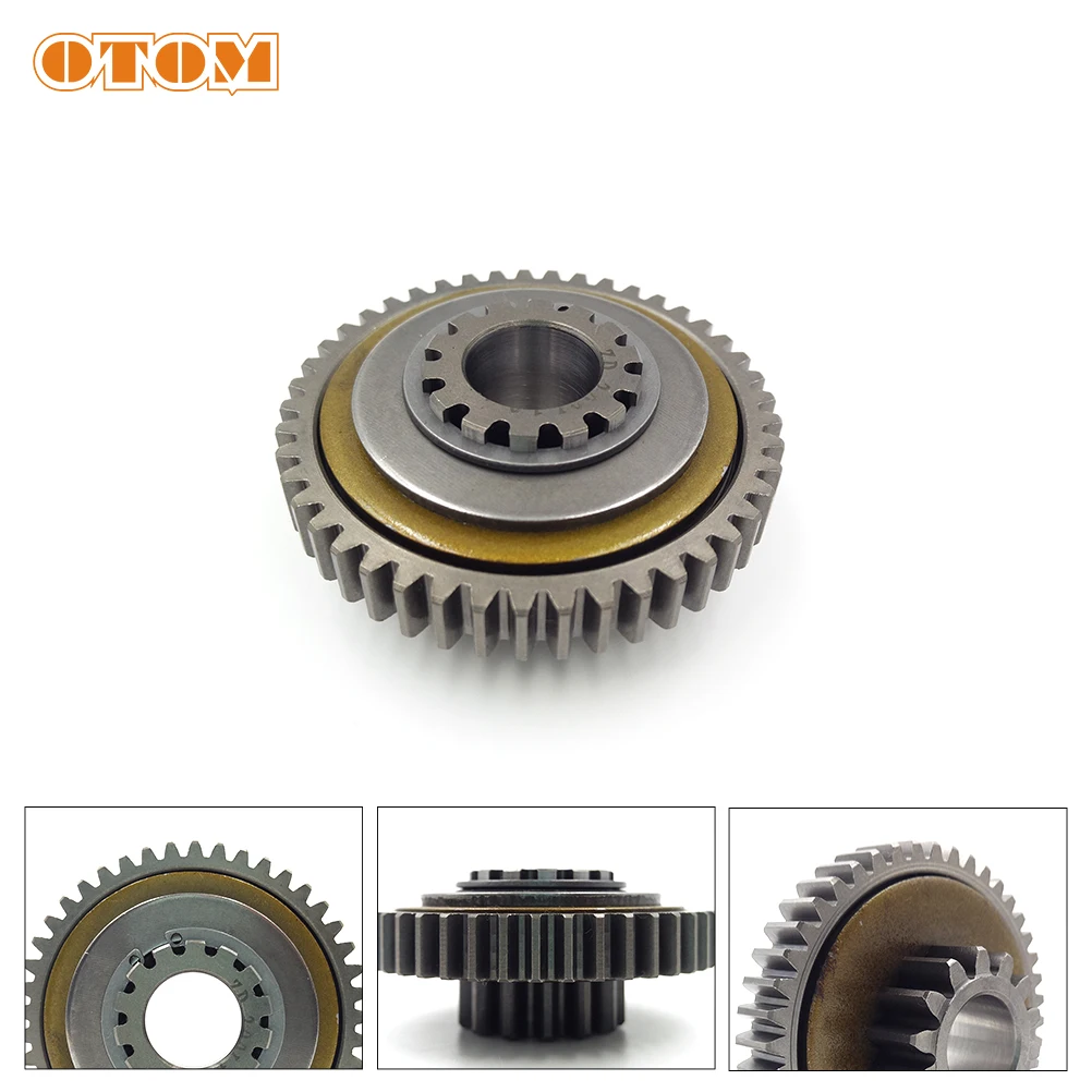 OTOM Motorcycle 45T Start Double Gear Large Friction Precision Casting For ZONGSHEN NC250 250CC Engine Motocross Accessories