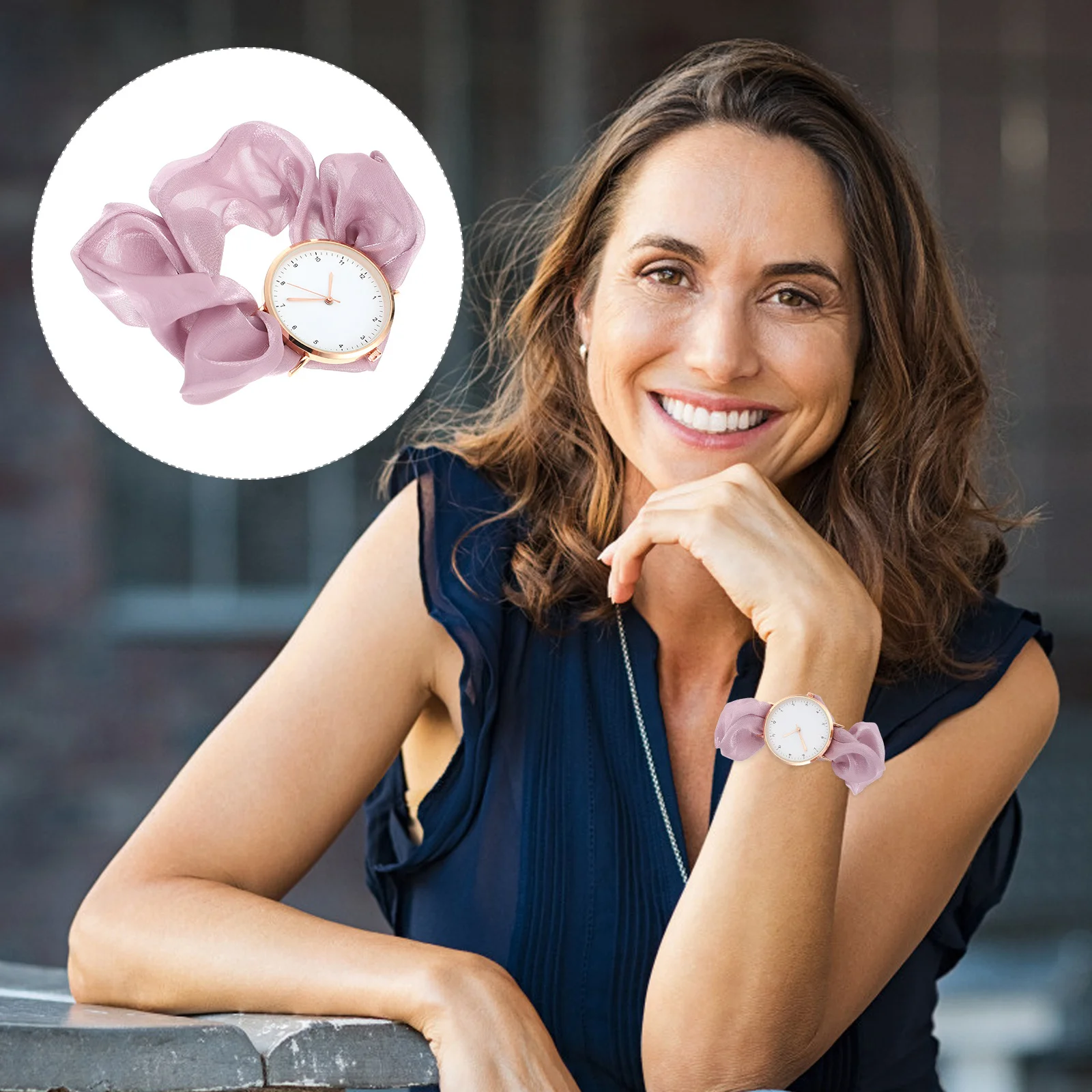 1 pçs relógio de pulso simples estrutura de fita suave confortável usar temporização precisa de longa duração acessório elegante