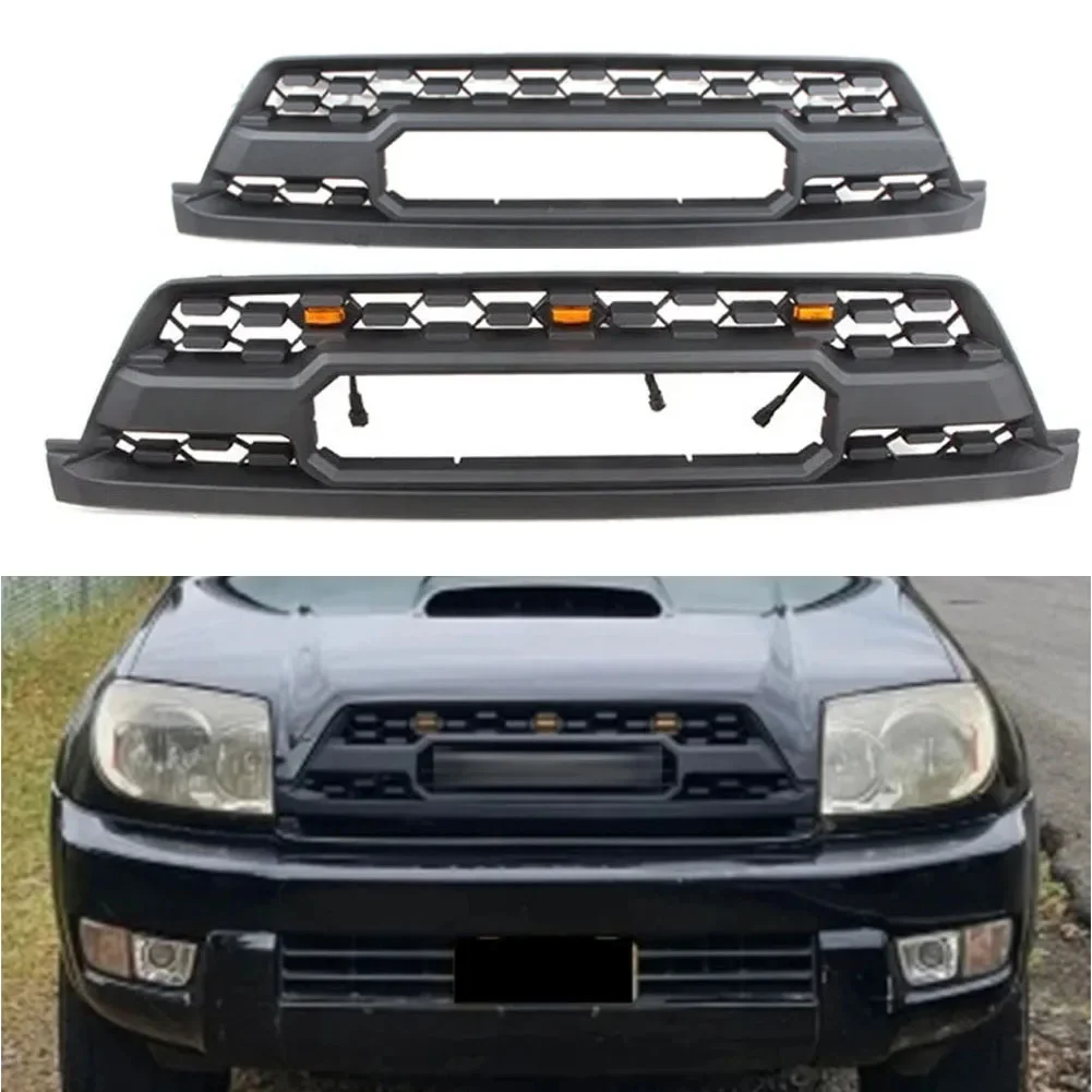 

CarGrill For Toyota 4RUNNER 2002-2005 2002 2003 2004 2005 modified with light Grille Grill Mask Front bumper net Car Accessories