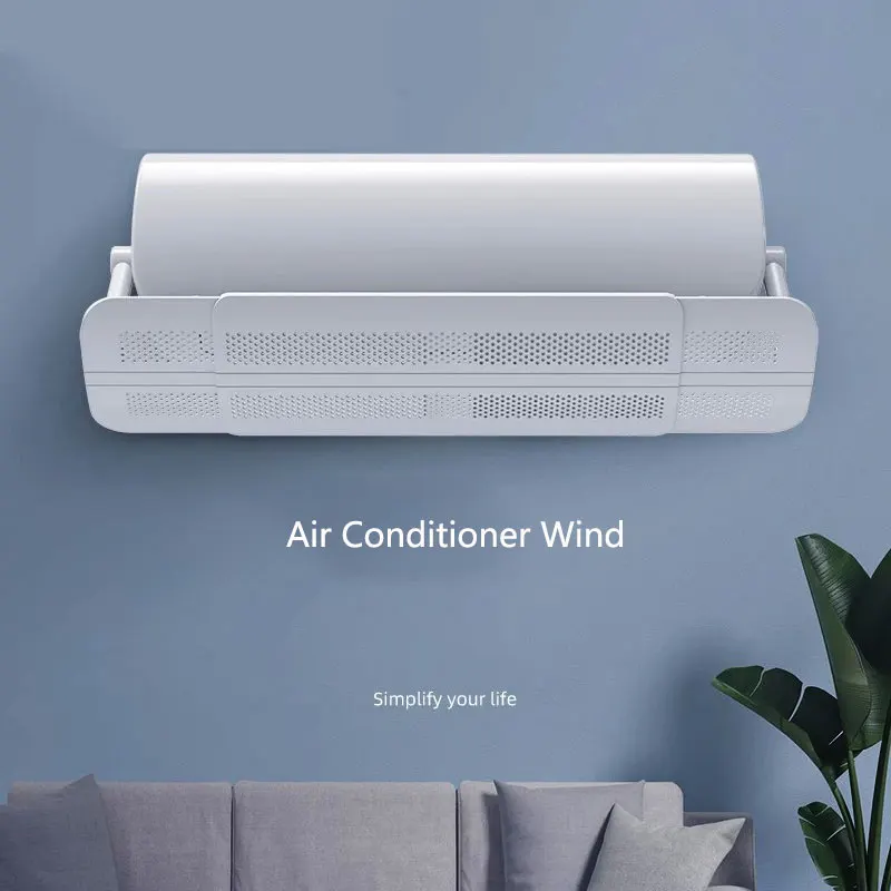 Infants from Direct Cold Air Blowing, Adjustable Wind Guide Panel & Wind Shield Cover for Bedroom Wall-Mounted Air Conditioners