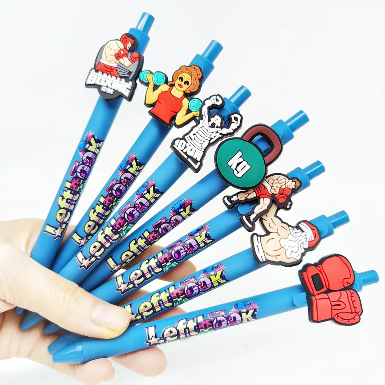 10pcs/16pcs 고에너지 복싱 활동 패치 인쇄 펜 바다 블루 시리즈 편지지 사무실 선물 볼펜