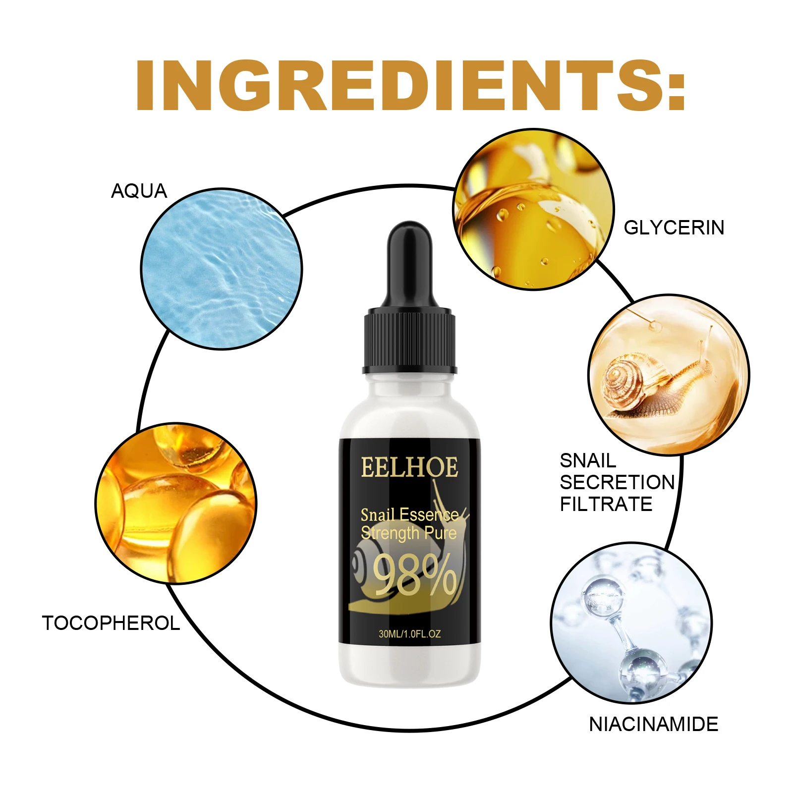 Snail Essence Fade Fine Lines Repair Skin Barrier Moisturizing Refines Pores Nourishes Rejuvenates Anti Wrinkle Facial Essence