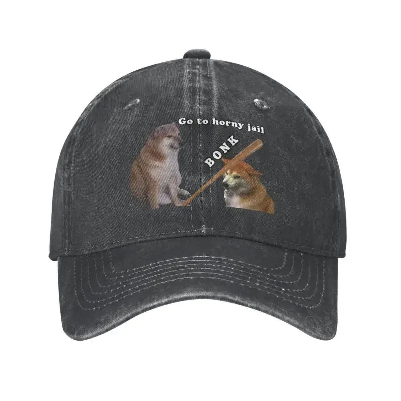 Punk Unisex Cotton Shiba Inu Dog Cheems Bonk Baseball Cap Adult Adjustable Dad Hat Women Men Sports