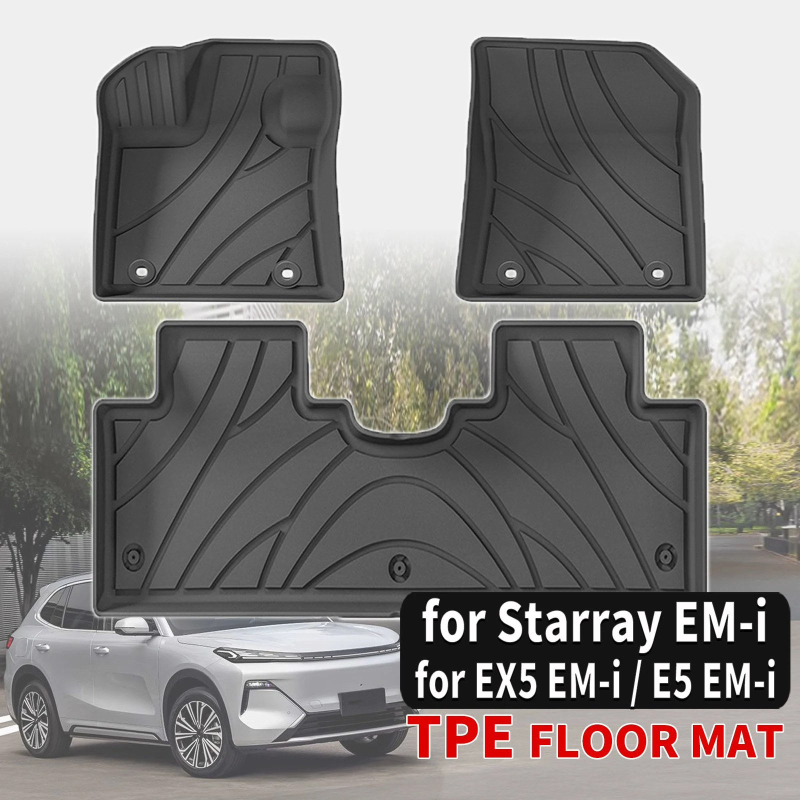 

for Geely Starray EM-i EX5 E5 EMi 2025 2026 Proton eMas 7 PHEV 3D Maxpider Style TPE All-Weather Floor Mats Accessories