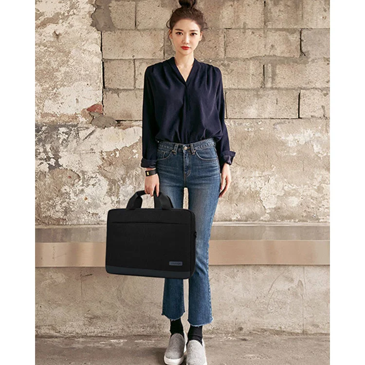 Computer Bag Handbag Shoulder Laptop Bags 15 inch Briefcase Document Case Canvas Solid INS Fashion Commerce Fixed Belt