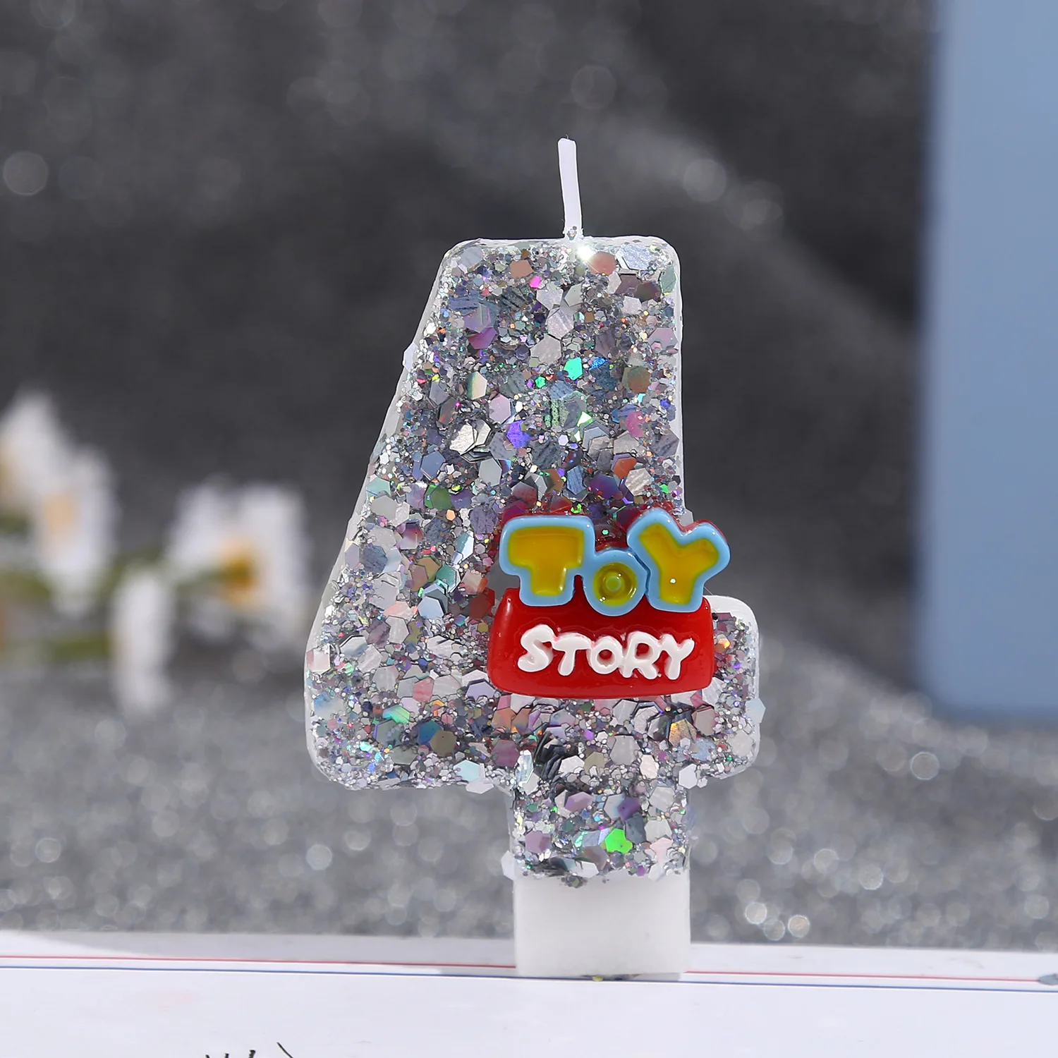 شموع عيد الميلاد الكرتونية، الشموع الرقمية الفضية، كعكة مهرجان الحفلات، المساعدات الديكور الحلوى #2