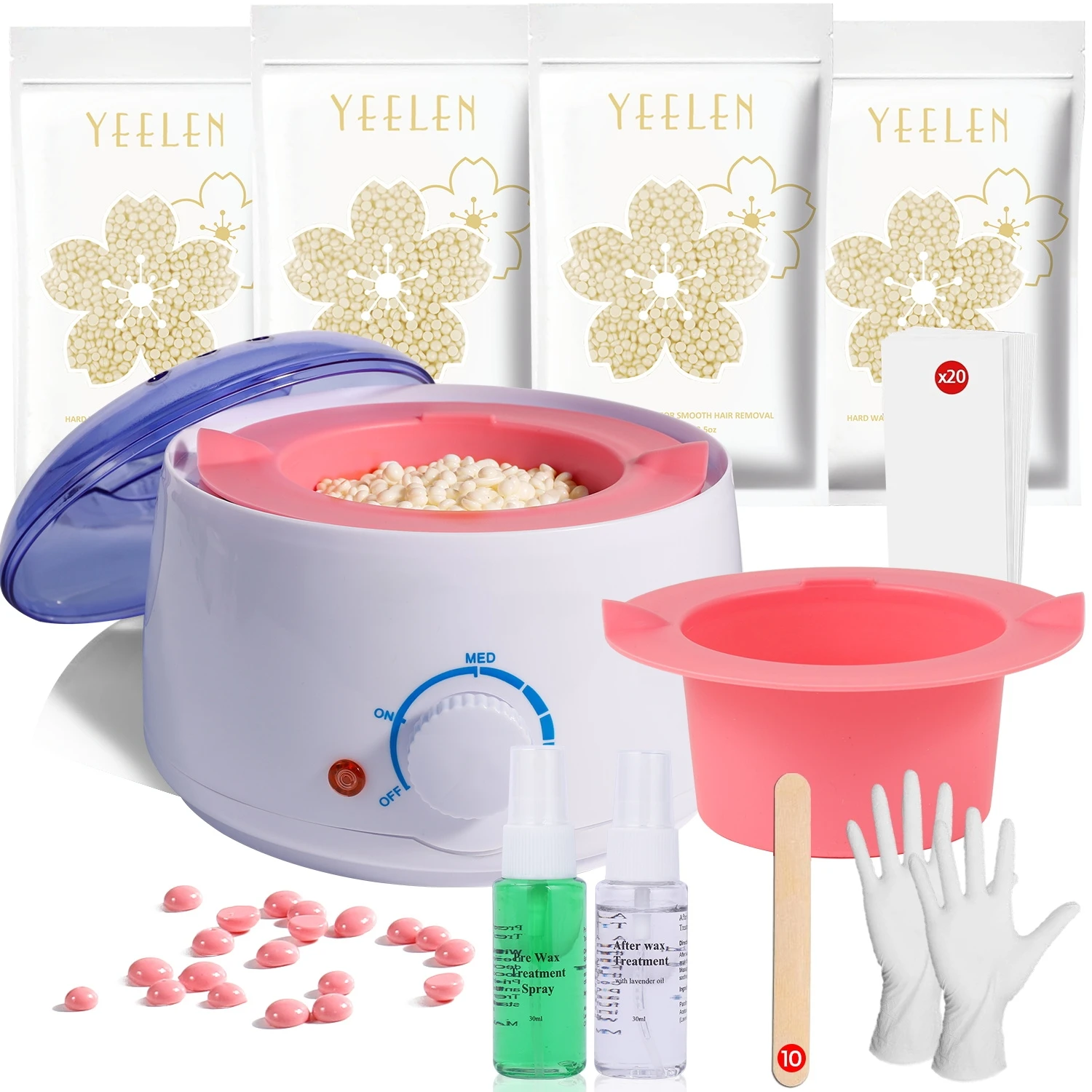 

Hair Removal Kit for Men and Women Hot Wax Heating Tank With US Plug Suitable for Any Part of The Body With Pearl Wax Beans