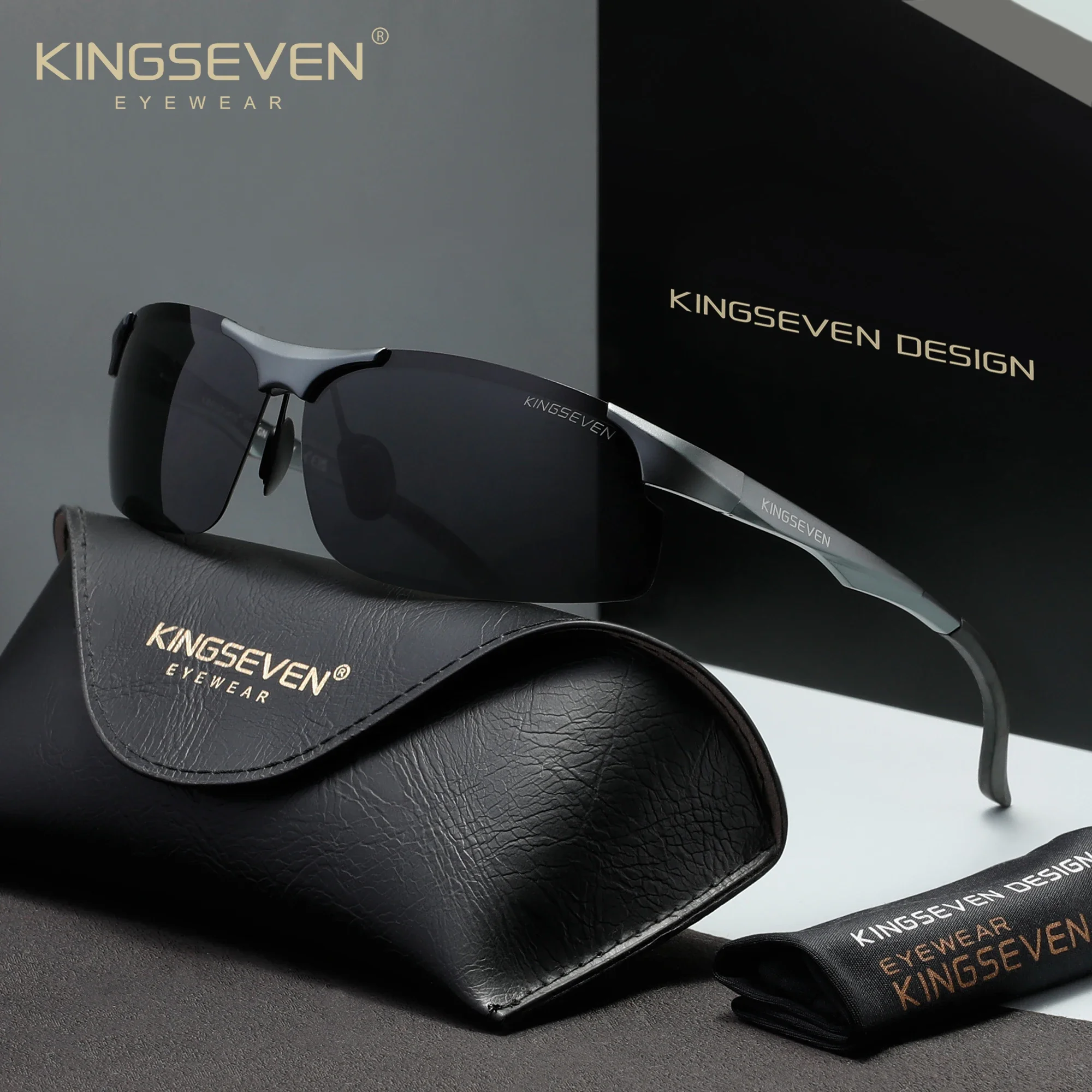 KINGSEVEN Aluminum Luxury Polarized Sunglasses UV400 Driving Eyewear Men Women Frameking Travel Outdoor Sports Gla Access